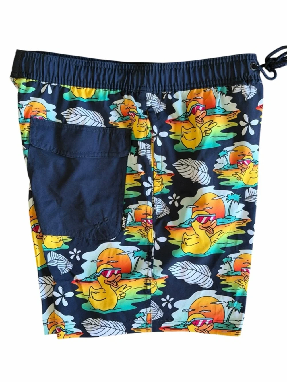 NWT NEFF Coolest Duck Swim Trunks Men’s Graphic Print Board Shorts Size S, L